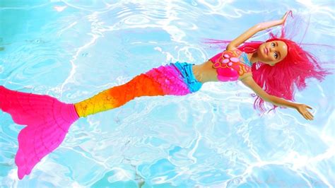 barbie water play dolls|mermaid barbie that swims.